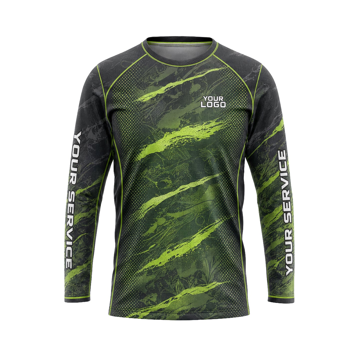 Toxic Green Claw abstract print shirt LCABSV0009 - front