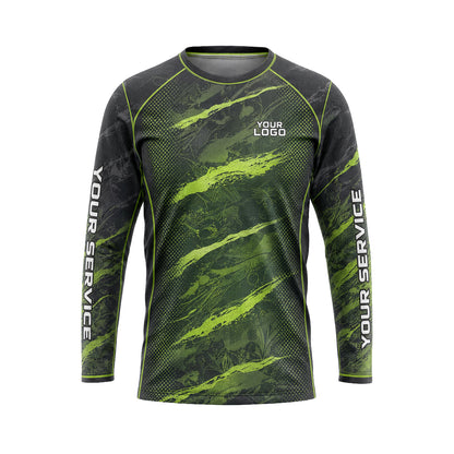 Toxic Green Claw abstract print shirt LCABSV0009 - front