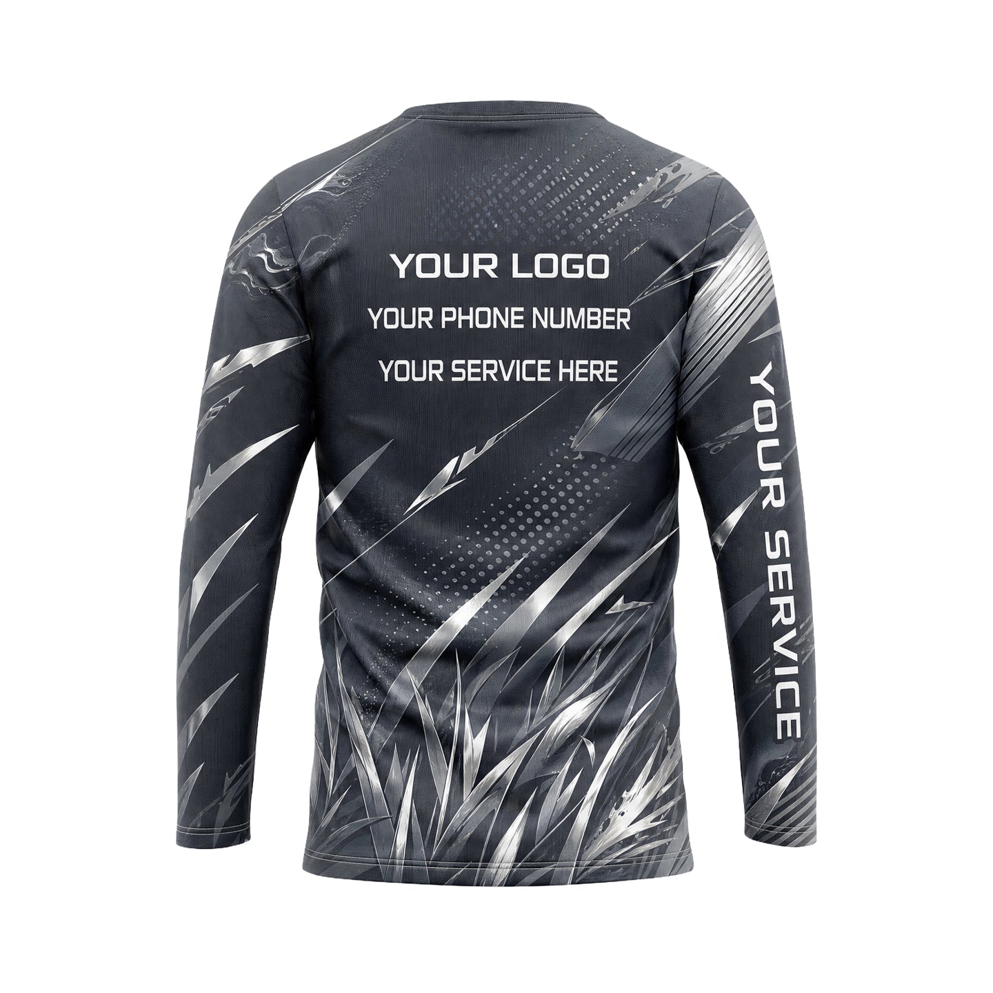 Liquid Chrome Storm abstract print shirt LCABSV0010 - back
