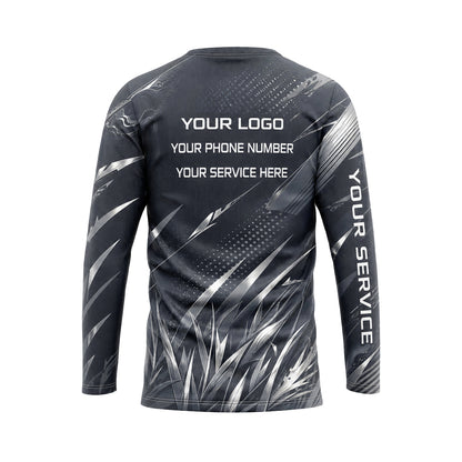Liquid Chrome Storm abstract print shirt LCABSV0010 - back