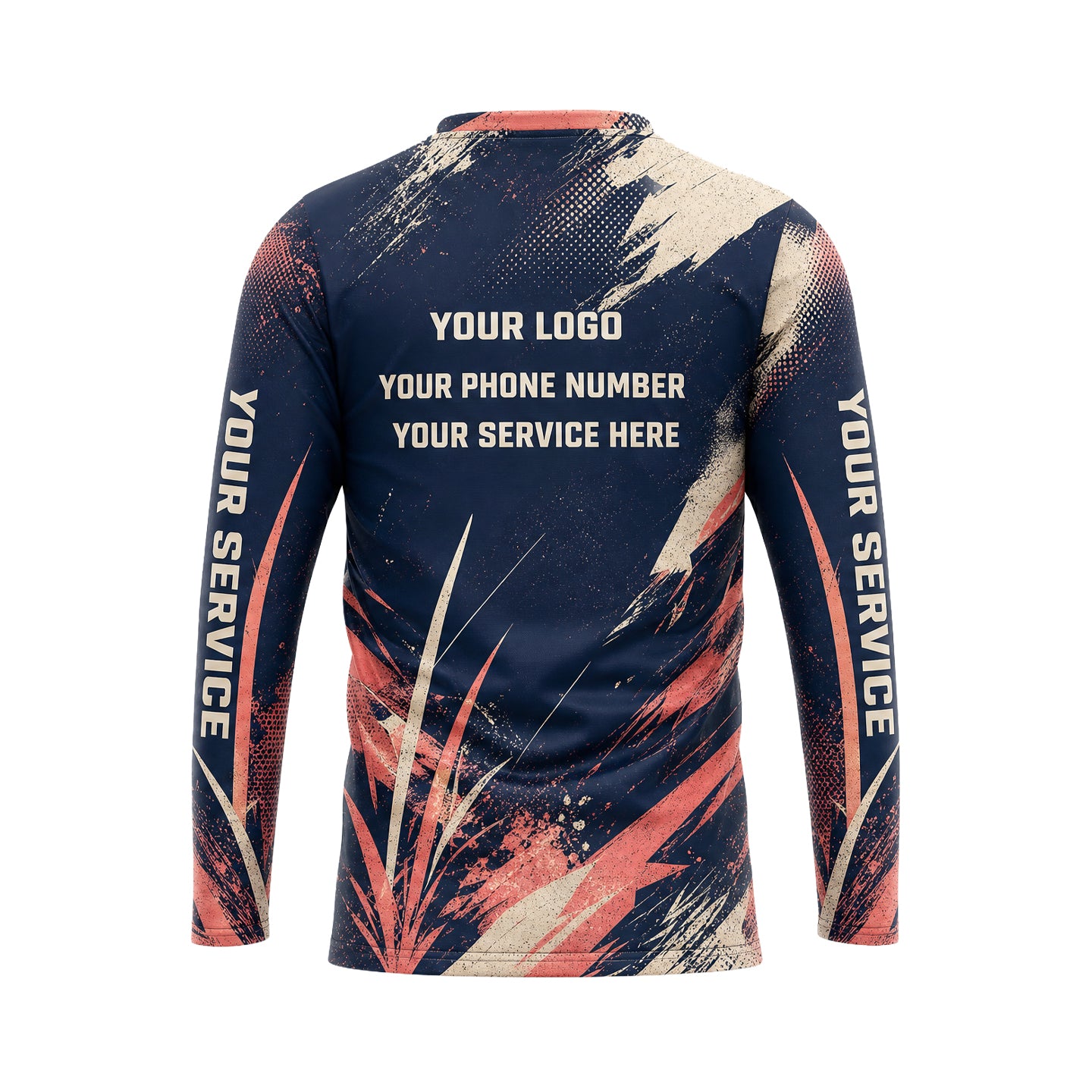 Coral Prairie abstract print shirt LCABSV0013 - back