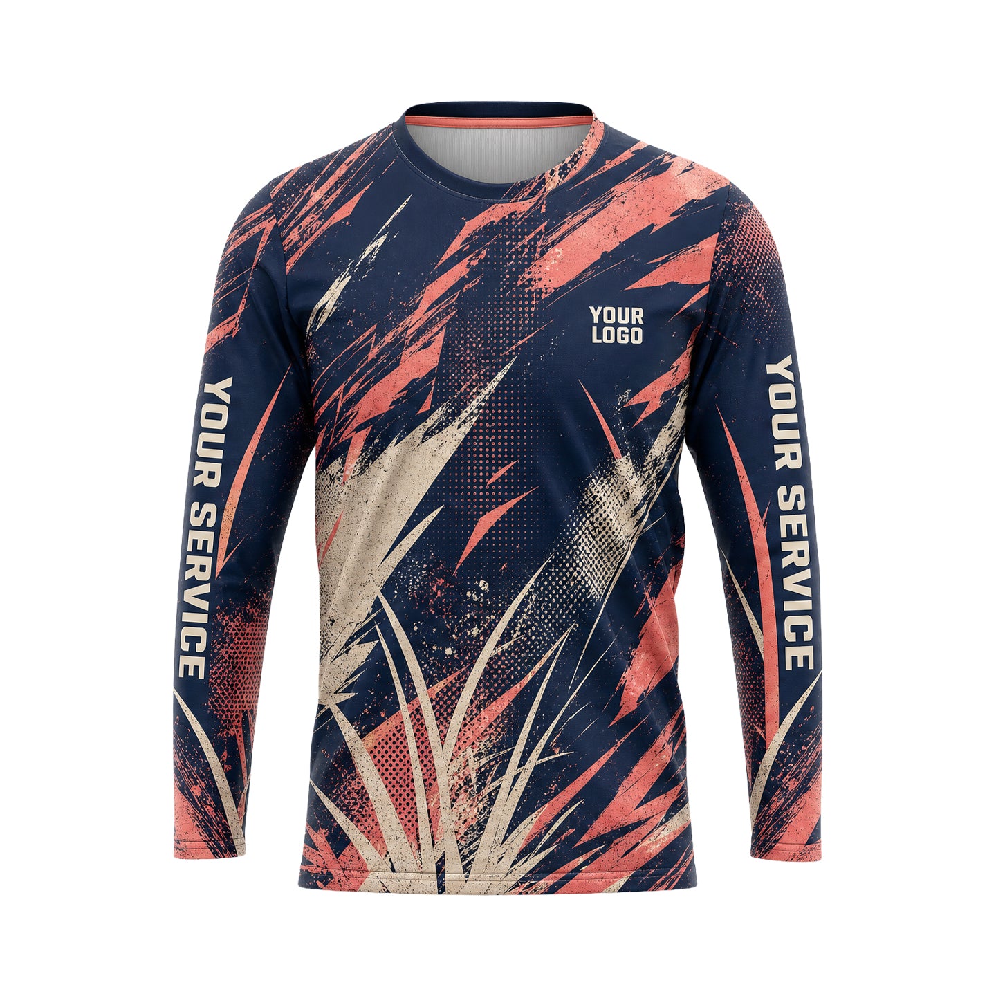 Coral Prairie abstract print shirt LCABSV0013 - front