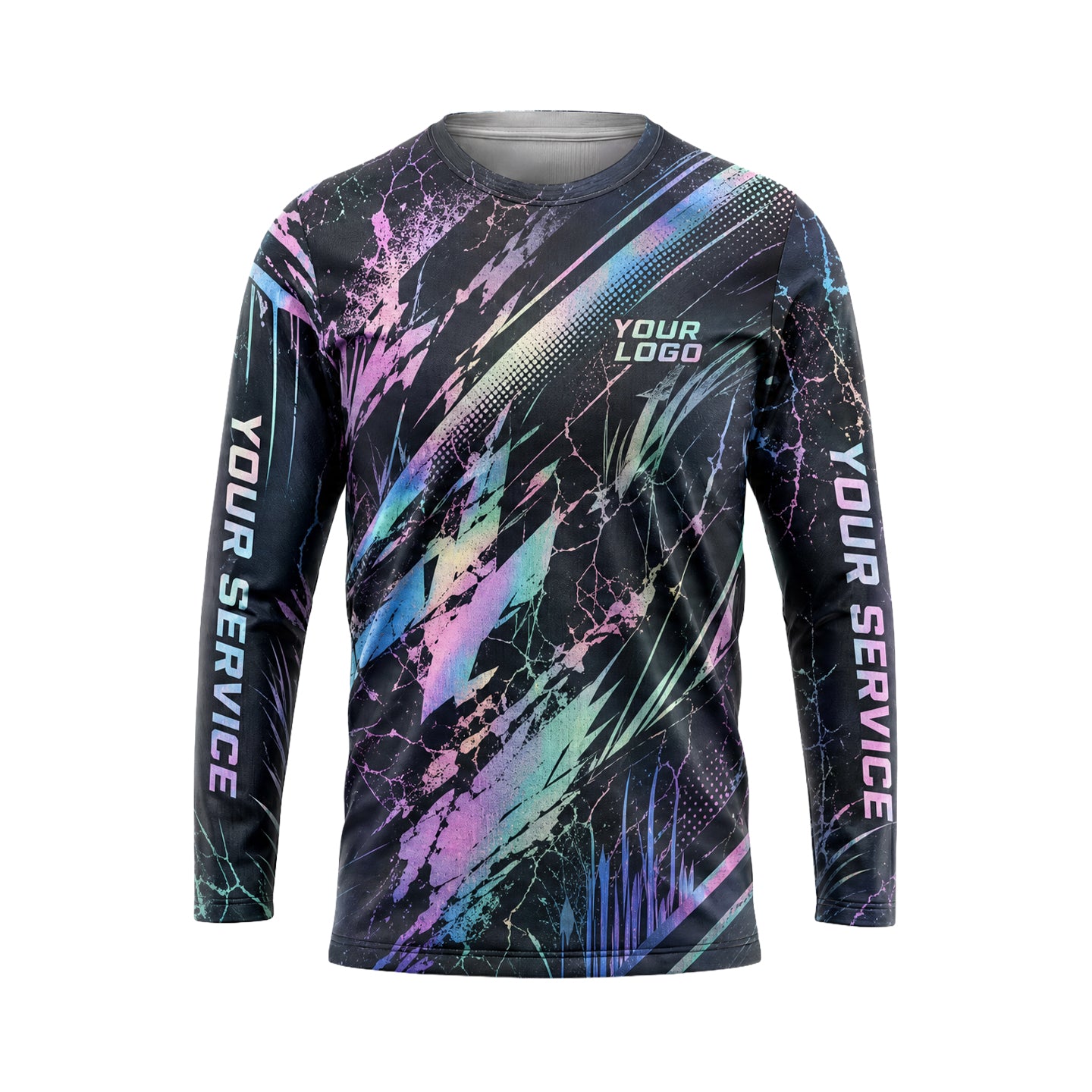 Holographic Marble abstract print shirt LCABSV0015 - front