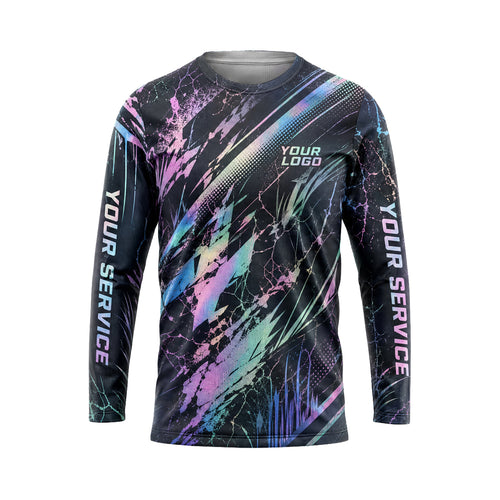 Holographic Marble abstract print shirt LCABSV0015 - front