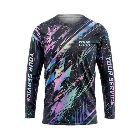 Holographic Marble abstract print shirt LCABSV0015 - front