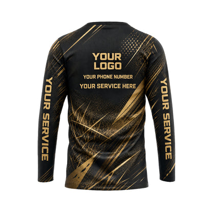 Black Gold Reeds abstract print shirt LCABSV0018 - back