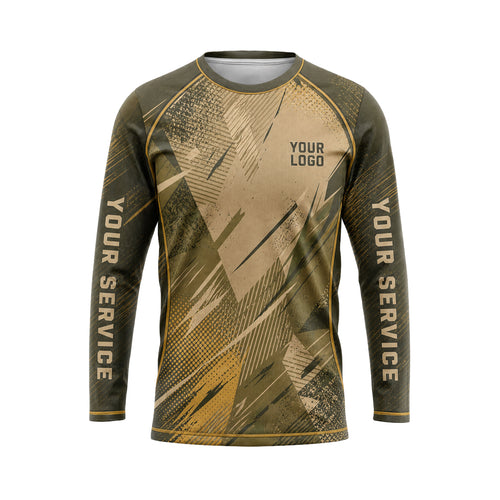 Sandstorm Olive Grunge abstract print shirt LCABSV0019 - front