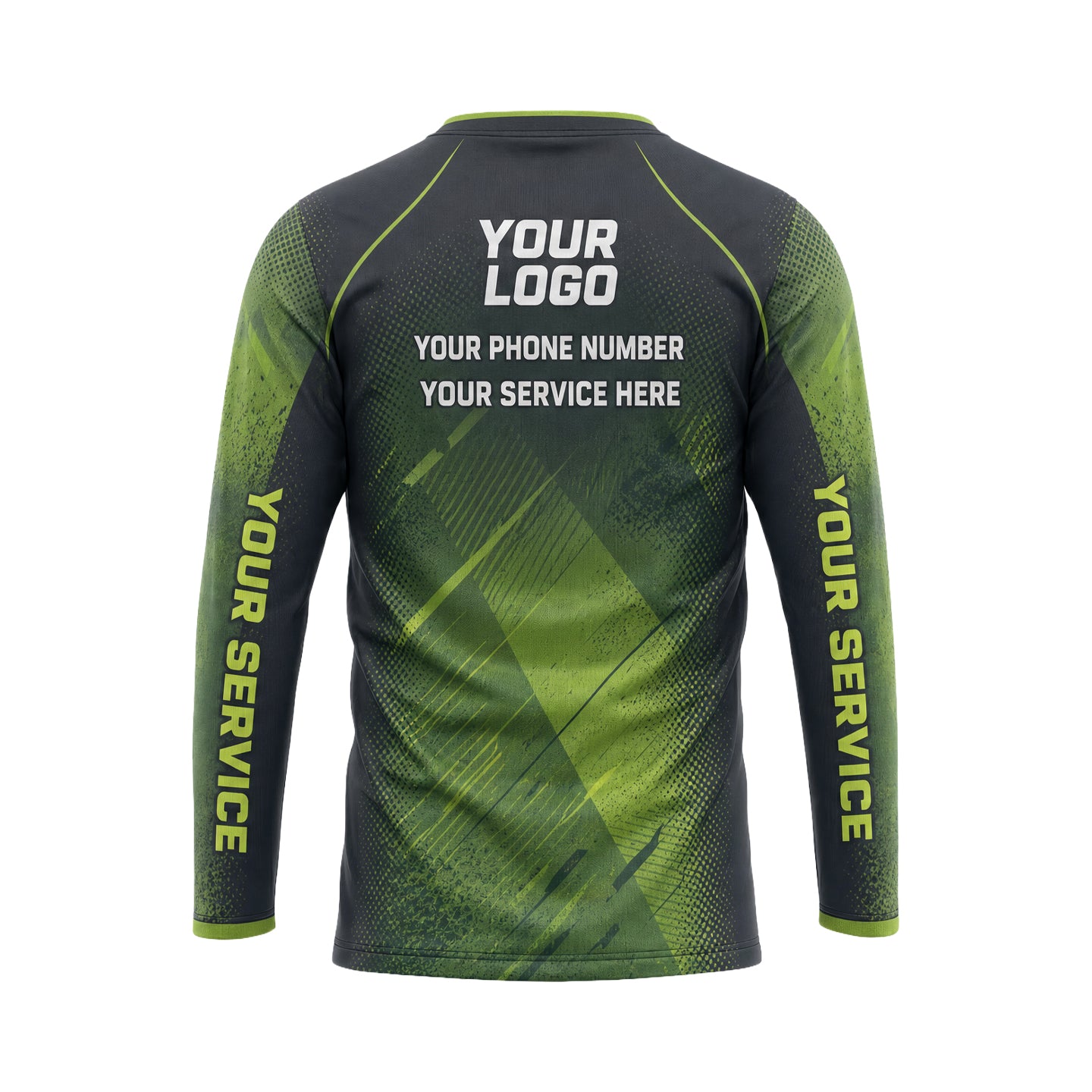 Forest Green Geo Slash abstract print shirt LCABSV0020 - back