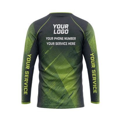 Forest Green Geo Slash abstract print shirt LCABSV0020 - back