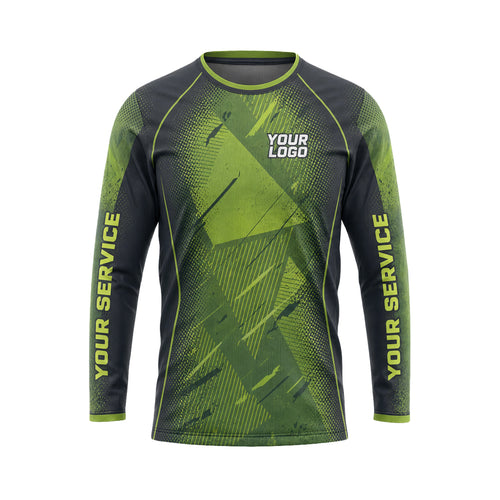 Forest Green Geo Slash abstract print shirt LCABSV0020 - front