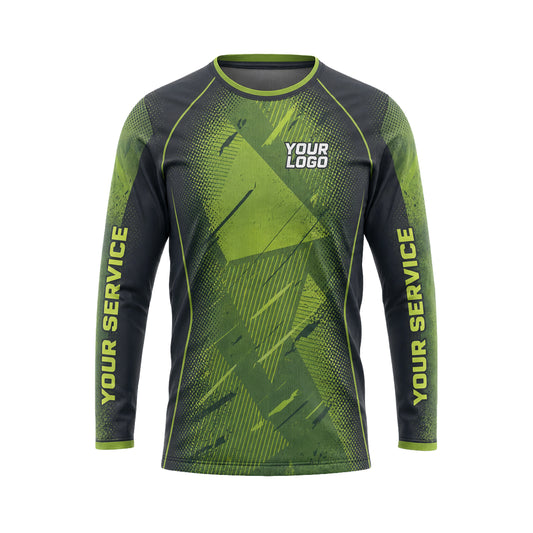 Forest Green Geo Slash abstract print shirt LCABSV0020 - front