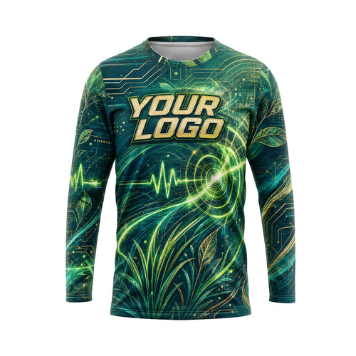 Emerald Circuit Pulse Green Pulse lawn care shirt LCGP0031 - front