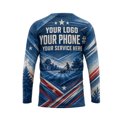 All-American Trimmer Liberty Green lawn care shirt LCLG0006 - back