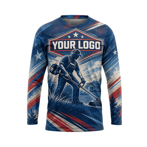 All-American Trimmer Liberty Green lawn care shirt LCLG0006 - front