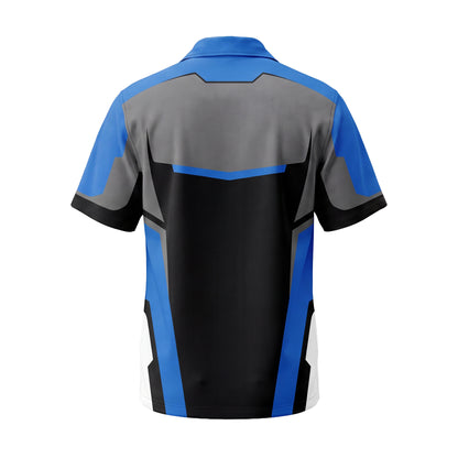 Cool Blue Gauge Tech HVAC mascot shirt HVMC01B - back