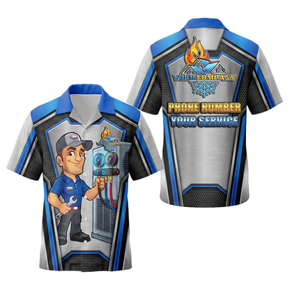 Wrench-Ready Cooling Specialist HVAC mascot shirt HVMC03 - key