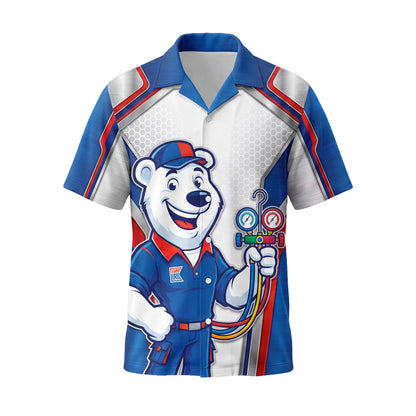 Frosty Bear Gauge Master Blue HVAC mascot shirt HVMC05B - front