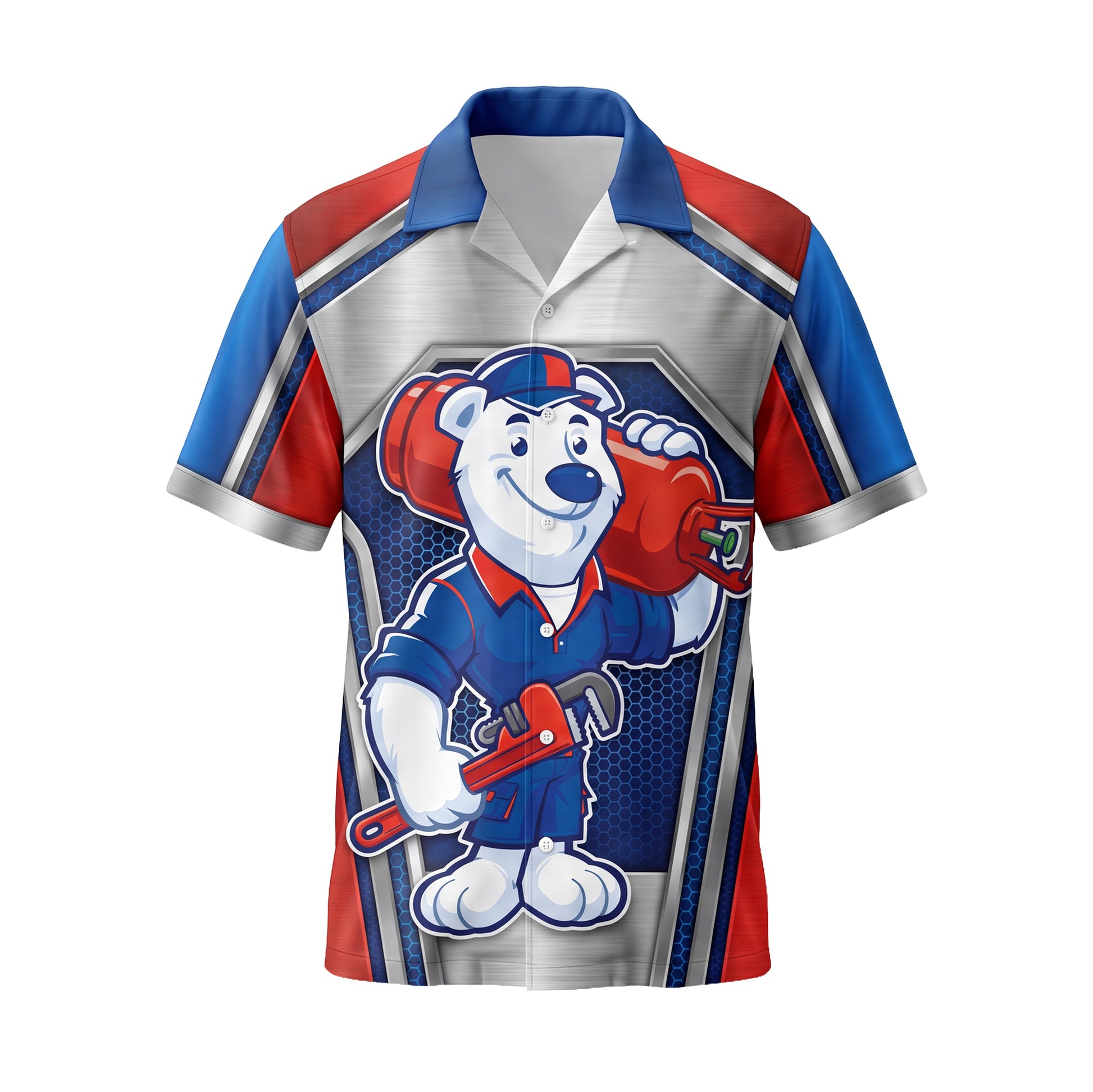 Polar Bear Pipe Wrangler HVAC mascot shirt HVMC06 - front