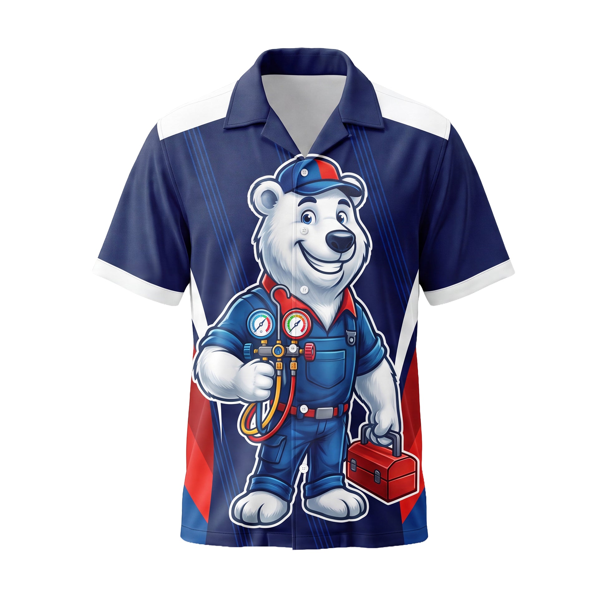 Toolbox Polar Bear Tech HVAC mascot shirt HVMC07 - front