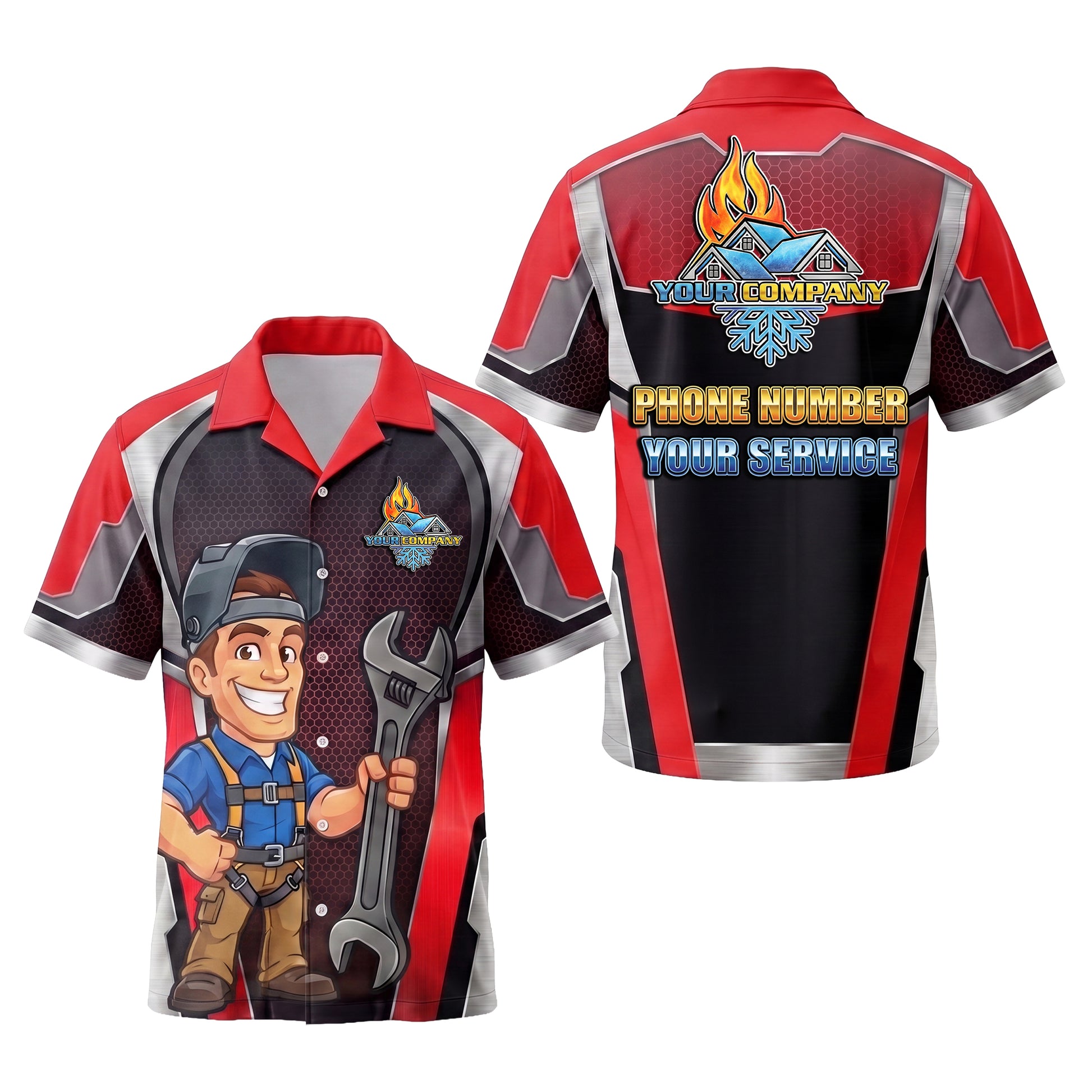 Rigging Harness Ironworker Red Ironworker mascot shirt IRONMC02R - key