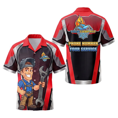 Rigging Harness Ironworker Red Ironworker mascot shirt IRONMC02R - key