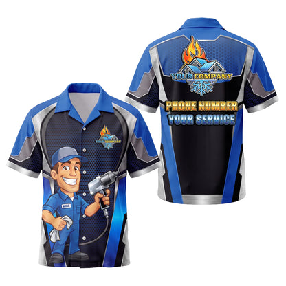 Ballcap Grease Monkey Blue Mechanic mascot shirt MEMC02B - key