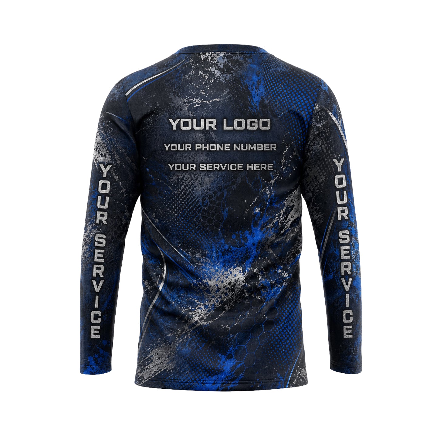 Cobalt Beetle Grunge pest control abstract shirt PCABSV0001 - back
