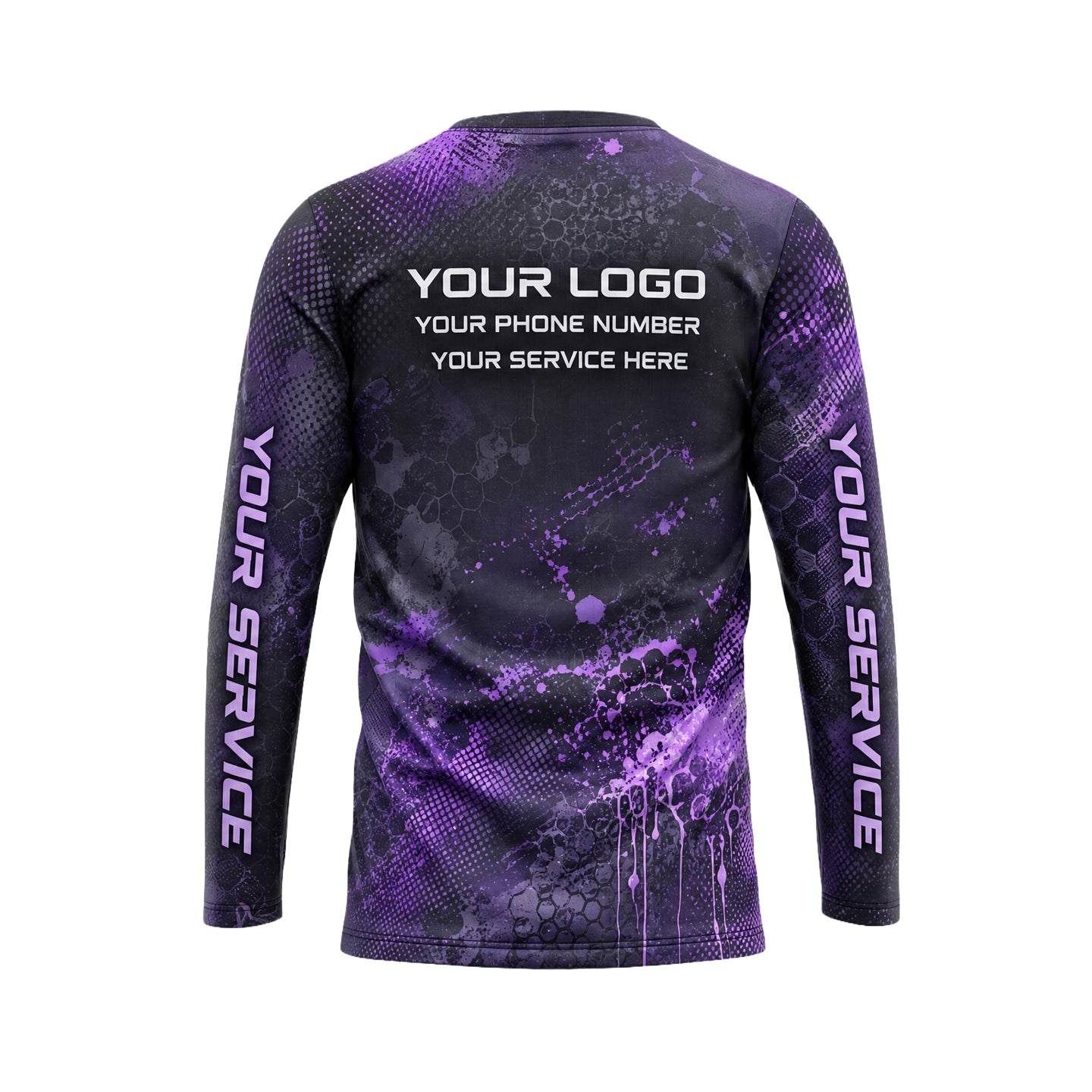 Violet Drip Splatter pest control abstract shirt PCABSV0002 - back