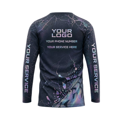 Iridescent Snakeskin Swirl pest control abstract shirt PCABSV0003 - back