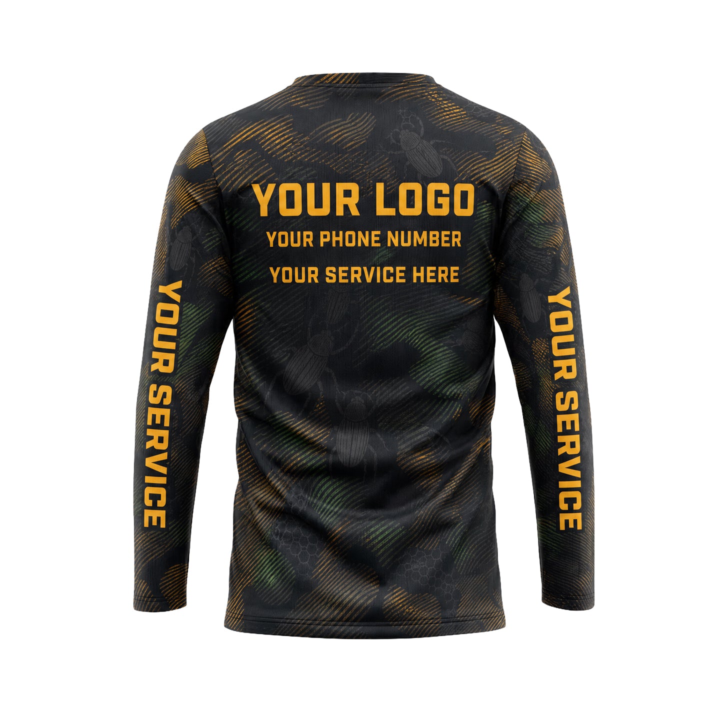 Camo Beetle Field pest control abstract shirt PCABSV0005 - back