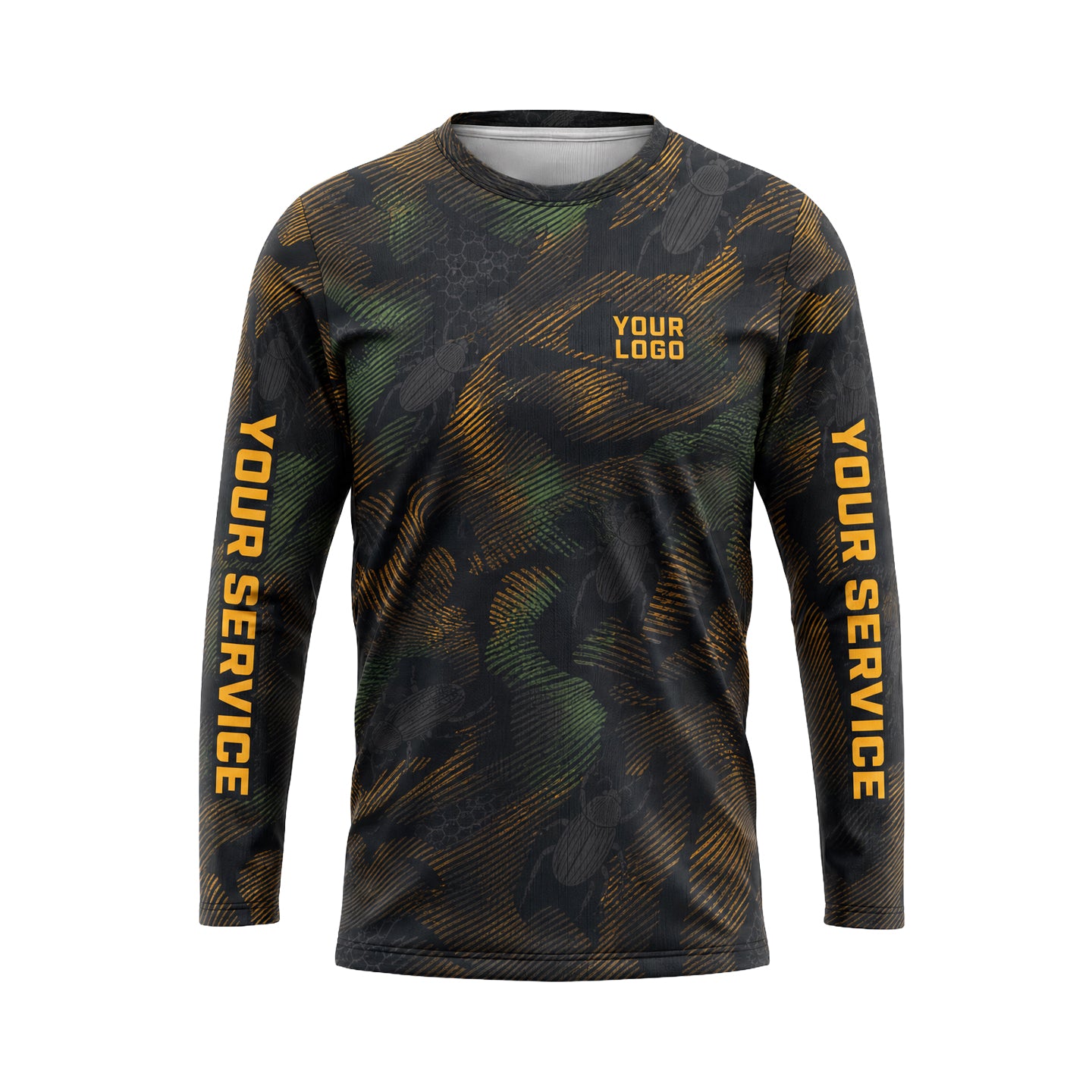 Camo Beetle Field pest control abstract shirt PCABSV0005 - front