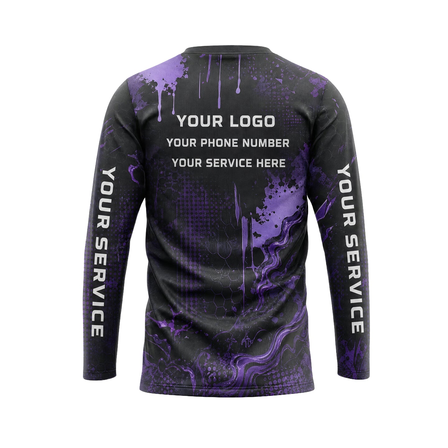 Violet Shatter Insect pest control abstract shirt PCABSV0008 - back