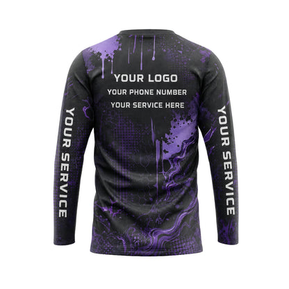 Violet Shatter Insect pest control abstract shirt PCABSV0008 - back