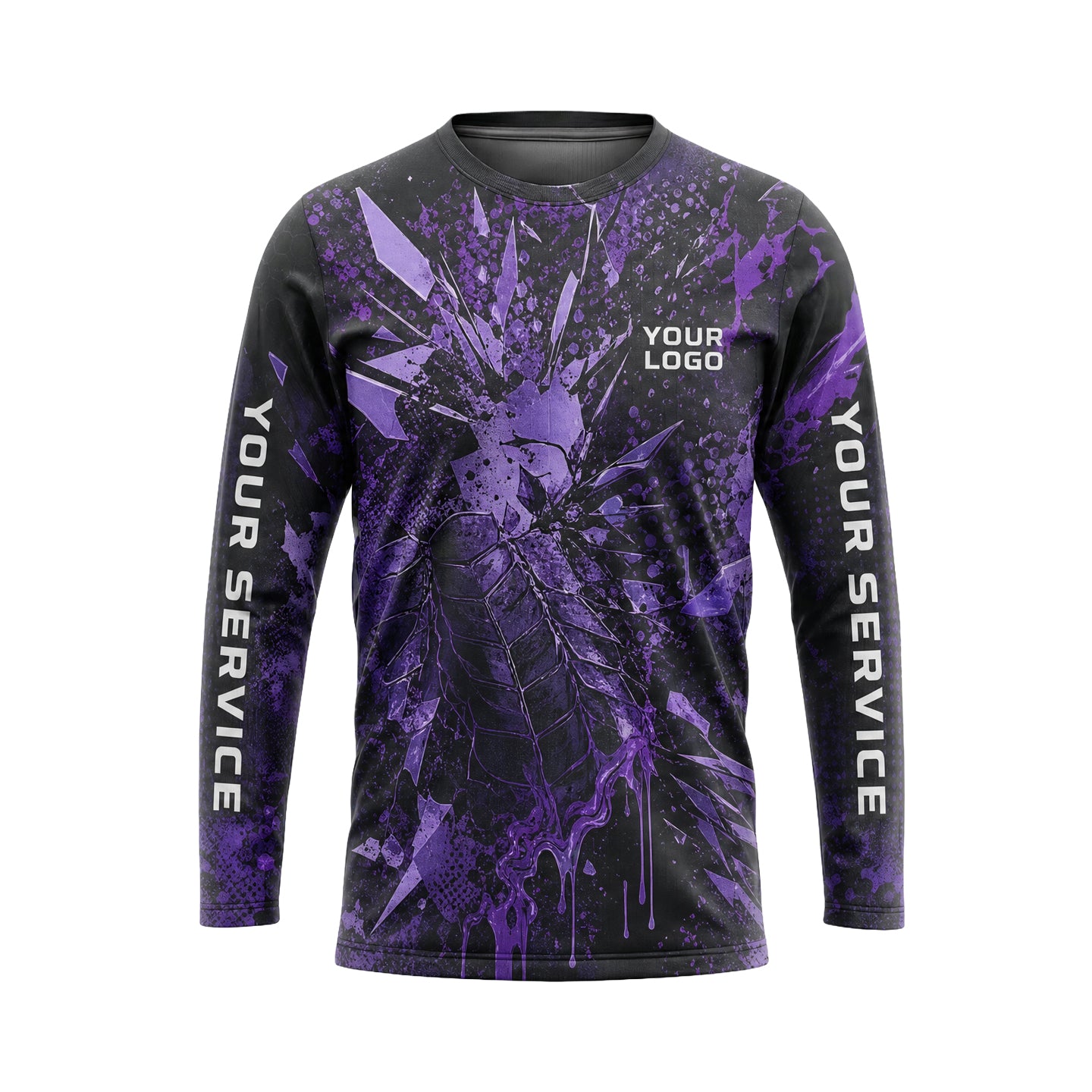 Violet Shatter Insect pest control abstract shirt PCABSV0008 - front