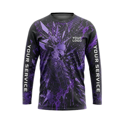 Violet Shatter Insect pest control abstract shirt PCABSV0008 - front