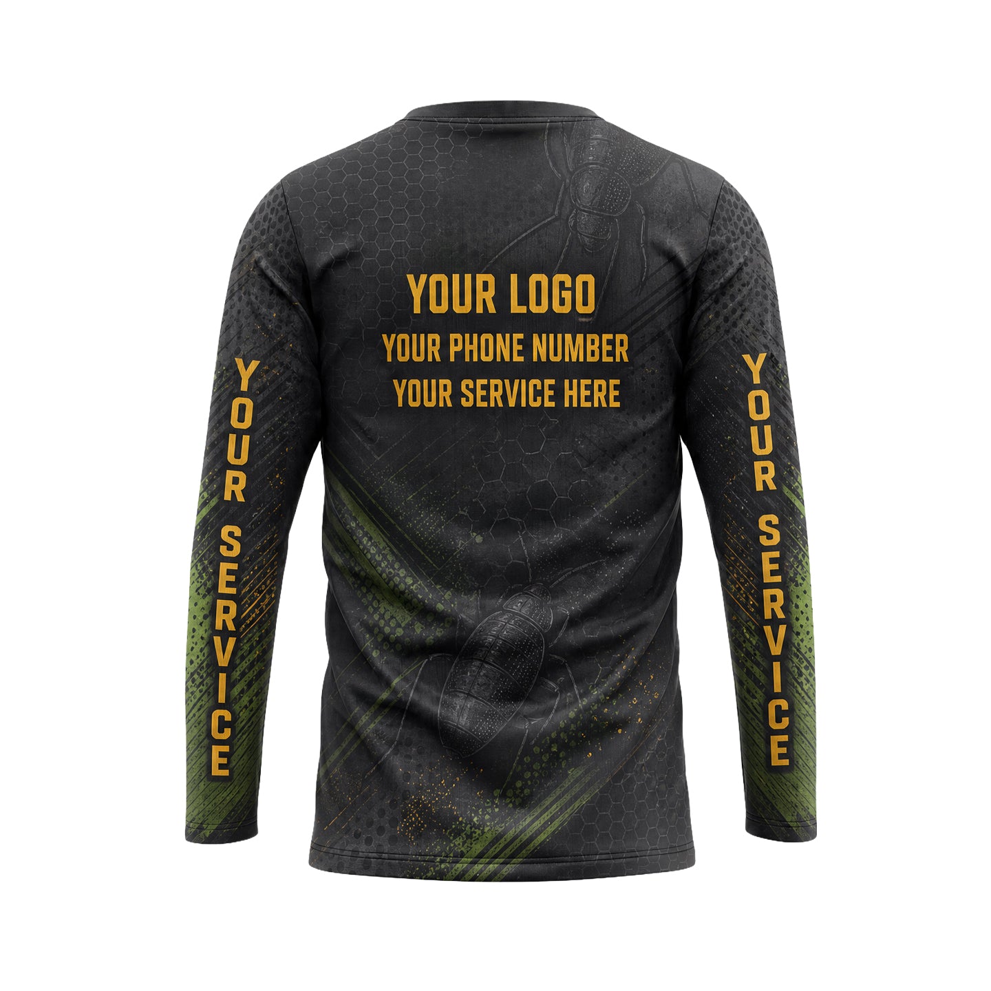 Toxic Roach Splatter pest control abstract shirt PCABSV0011 - back