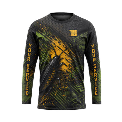 Toxic Roach Splatter pest control abstract shirt PCABSV0011 - front