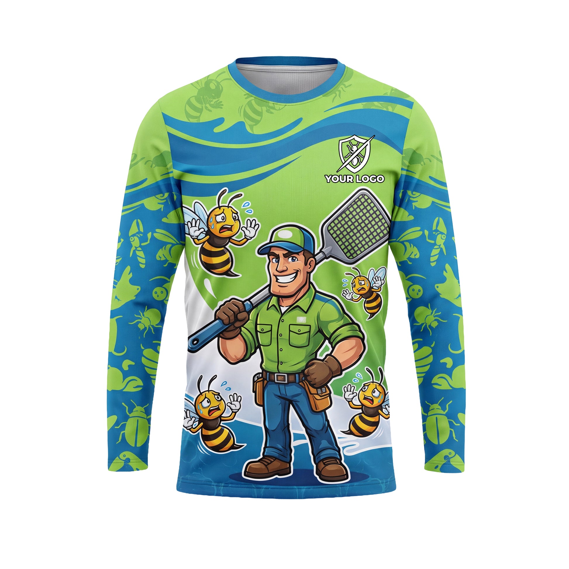 Bee Swatter Standoff pest control shirt PCMC08 - front