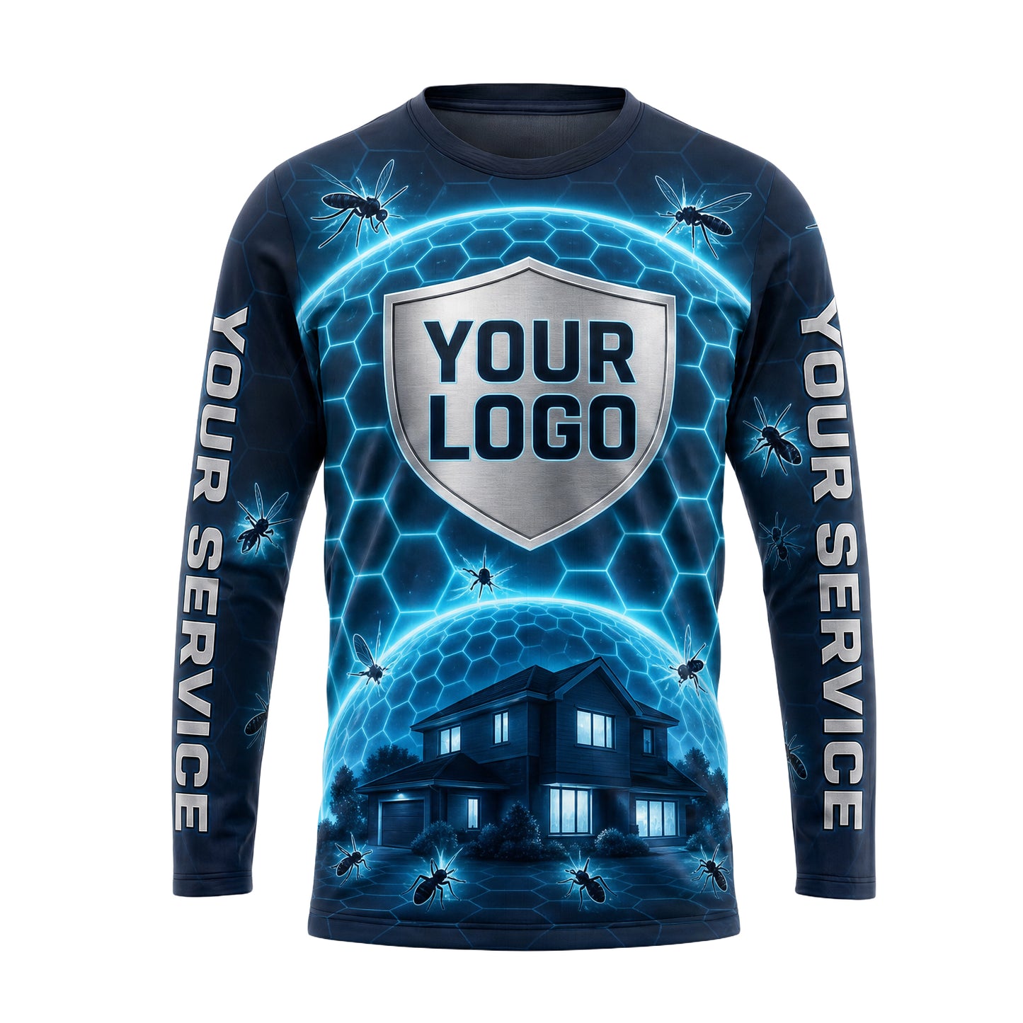 Neon Shield Home Defense pest control shirt PCSG01 - front