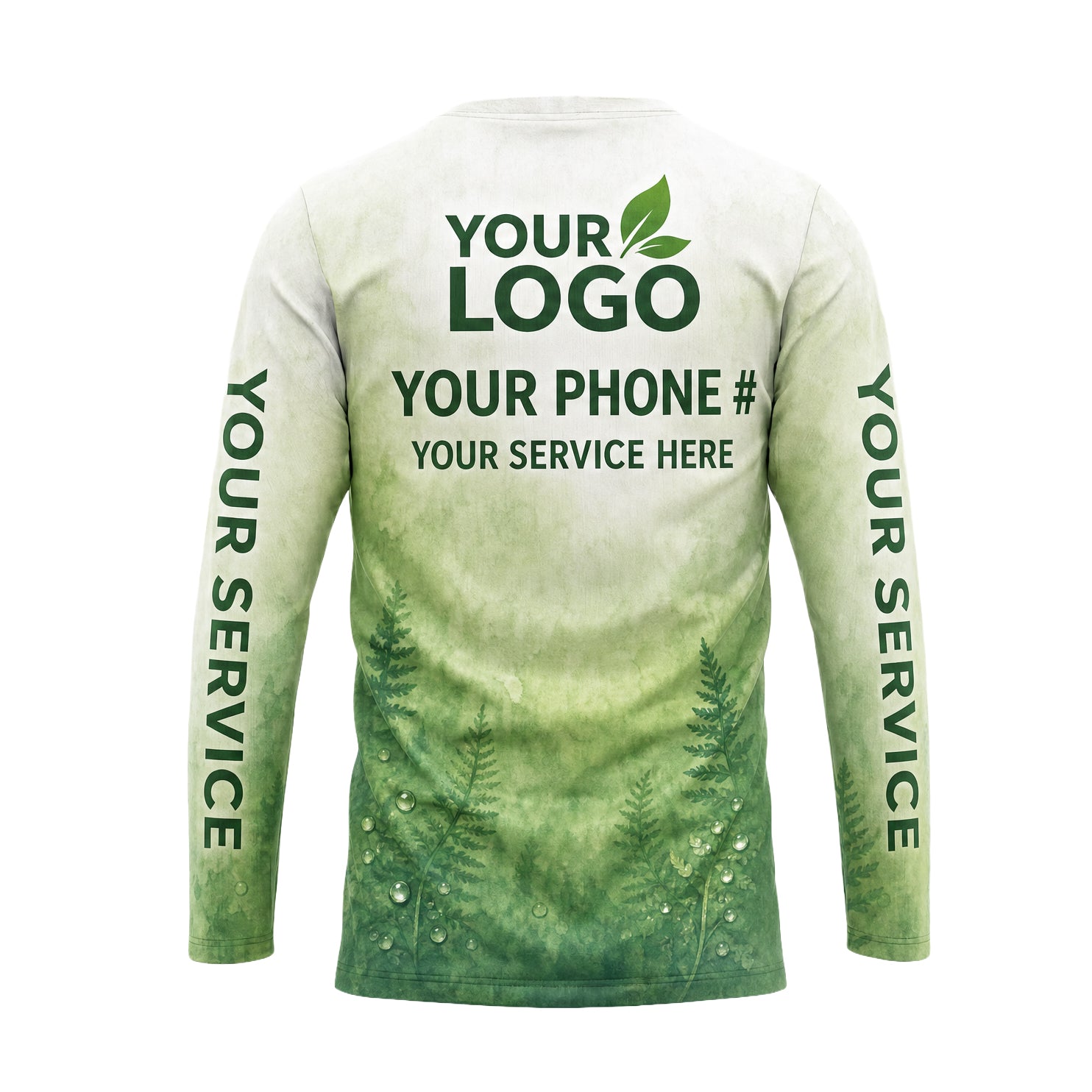 Eco Green Pet & Kid Safe pest control shirt PCSG04 - back