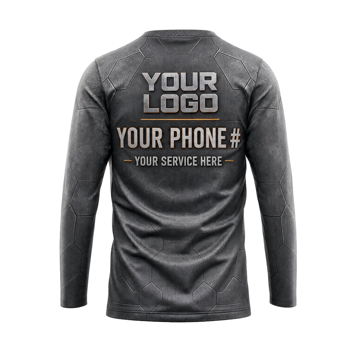 Steel Hex Circuit Armor pest control shirt PCSG06 - back