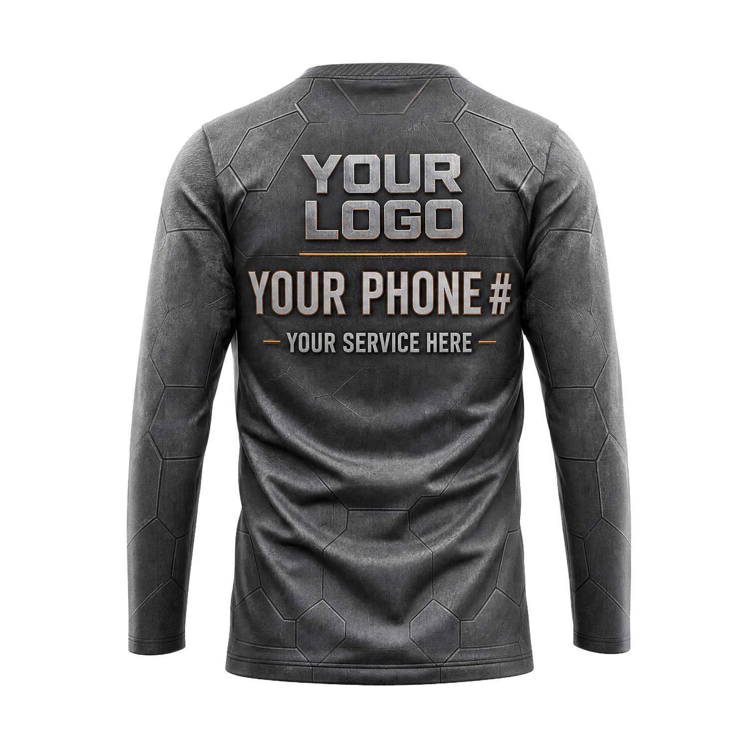 Steel Hex Circuit Armor pest control shirt PCSG06 - back