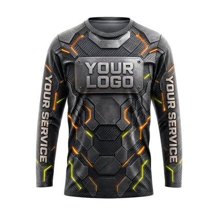 Steel Hex Circuit Armor pest control shirt PCSG06 - front