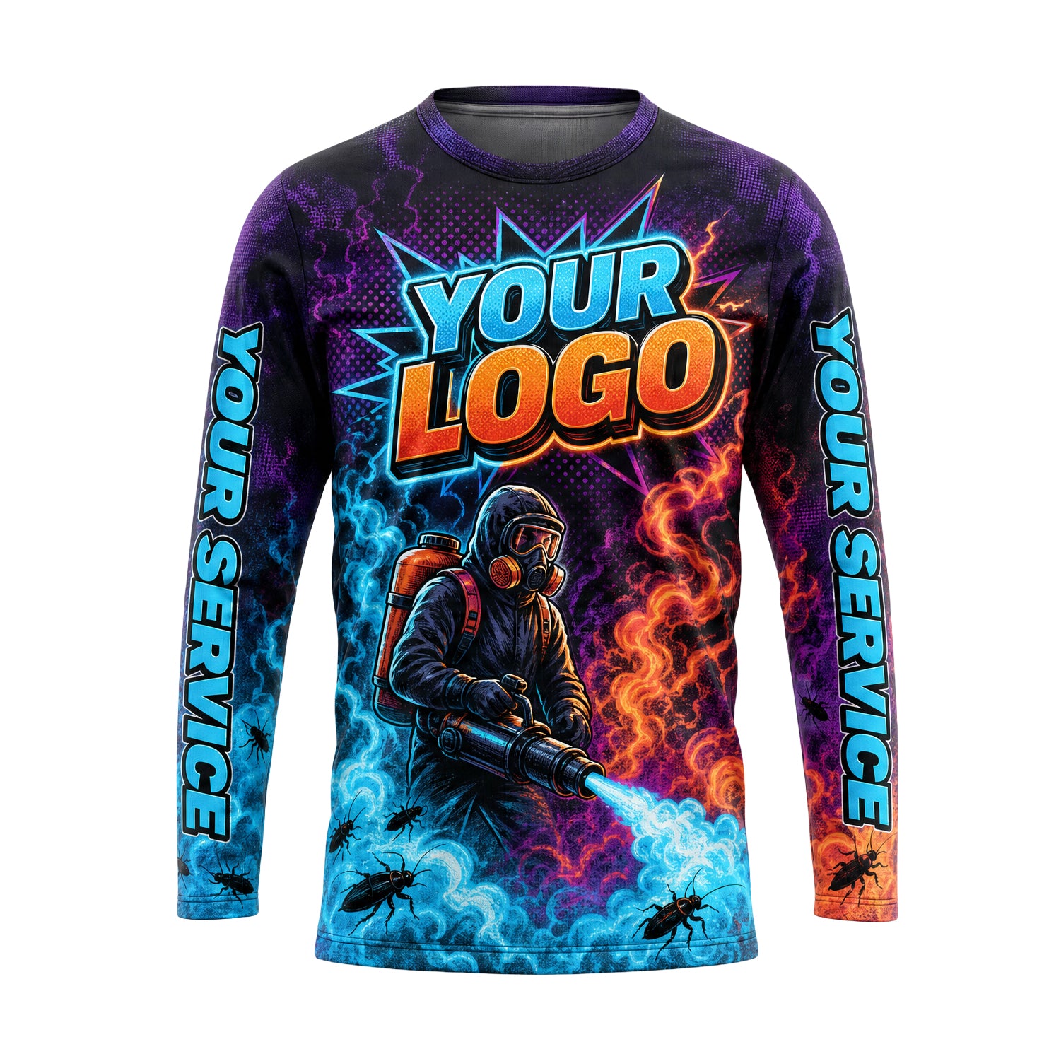 Fire & Ice Fogger Blitz pest control shirt PCSG09 - front