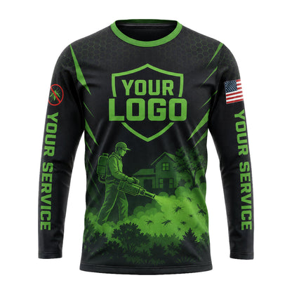 Toxic Green Fog Blaster pest control shirt PCST04 - front