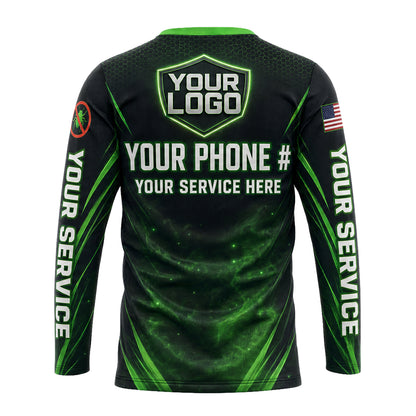 Radioactive Green Fogger pest control shirt PCST07 - back