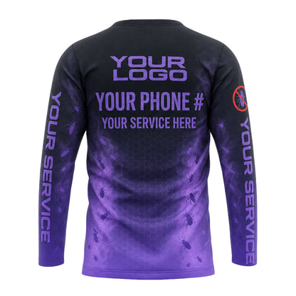 Purple Venom Hex Storm pest control shirt PCST09 - back