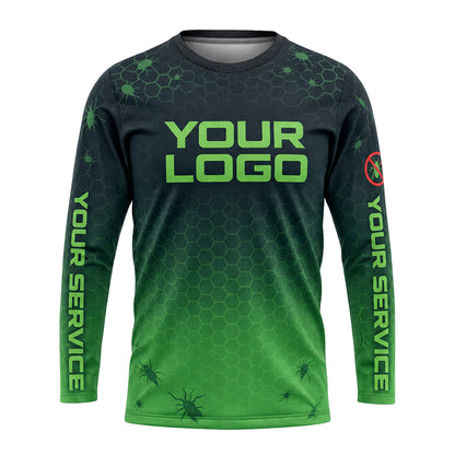 Neon Lime Hex Infestation pest control shirt PCST10 - front
