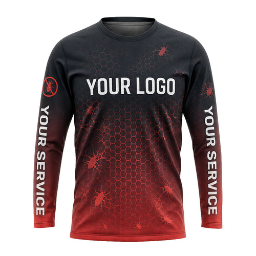 Crimson Carbon Bug Breakout pest control shirt PCST11 - front