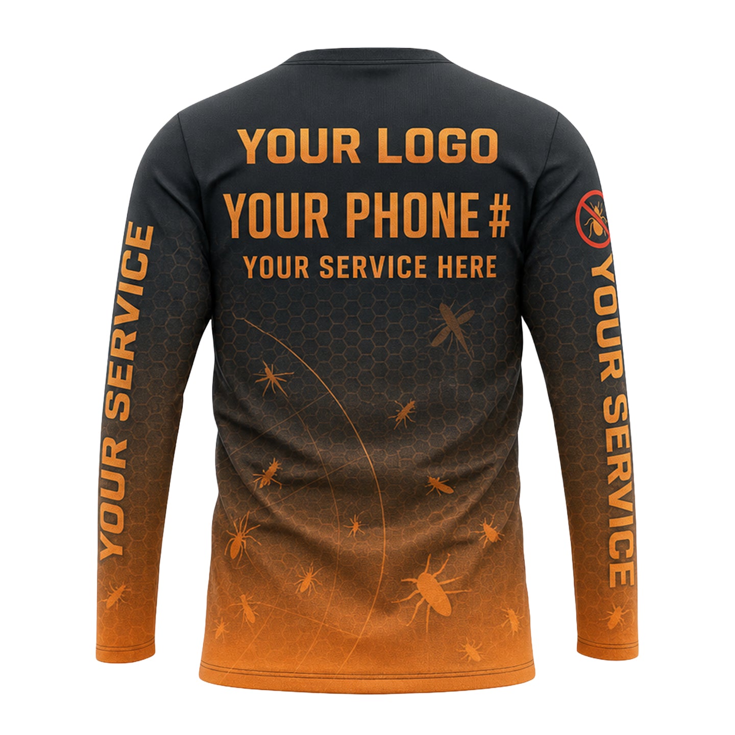 Amber Radar Bug Hunt pest control shirt PCST14 - back